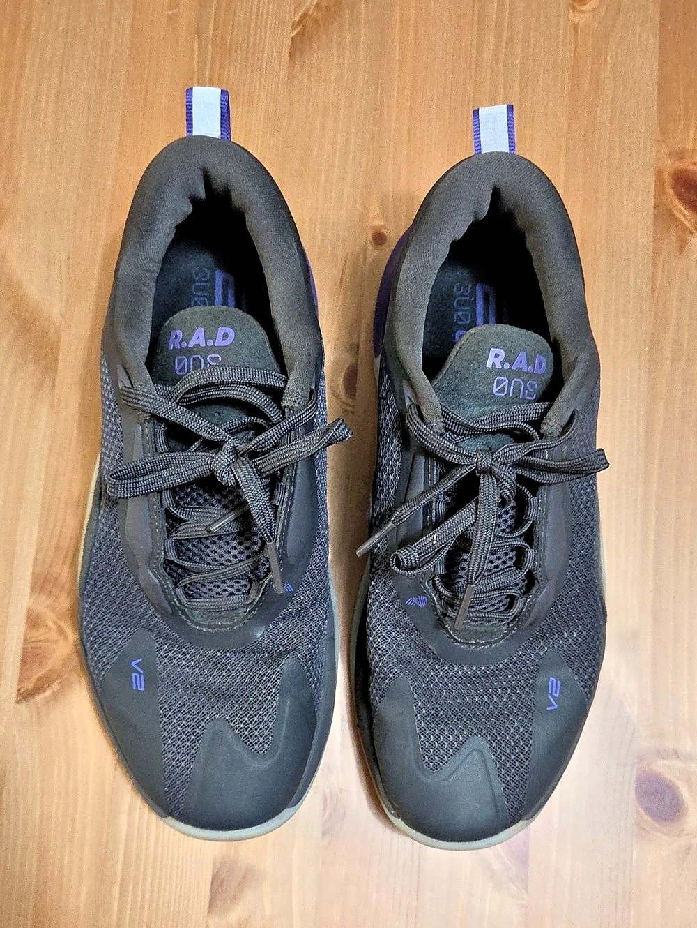 v2 R.A.D. Global Athletic Shoes in Black & Purple Like New